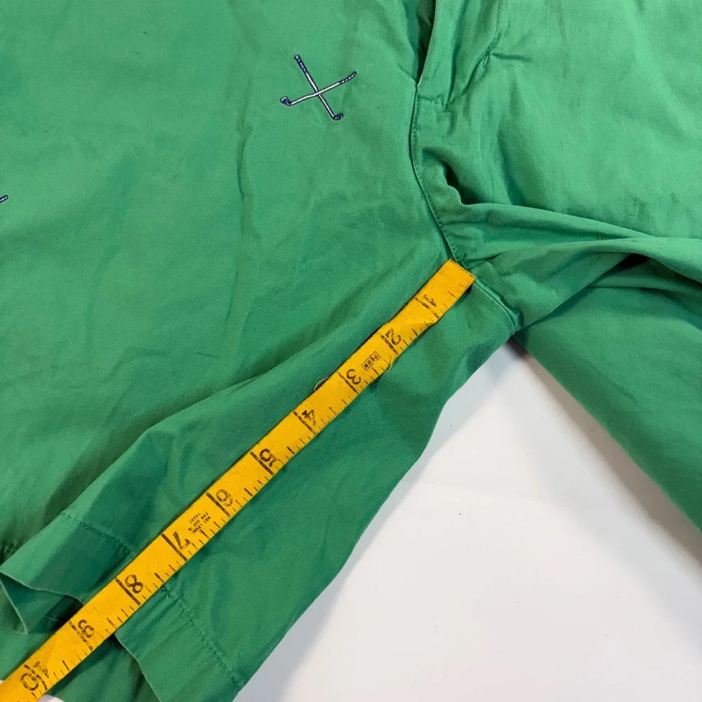 Vineyard Vines Mens 32 Green Golf Club Embroidered Breaker‎ Shorts Cotton Preppy